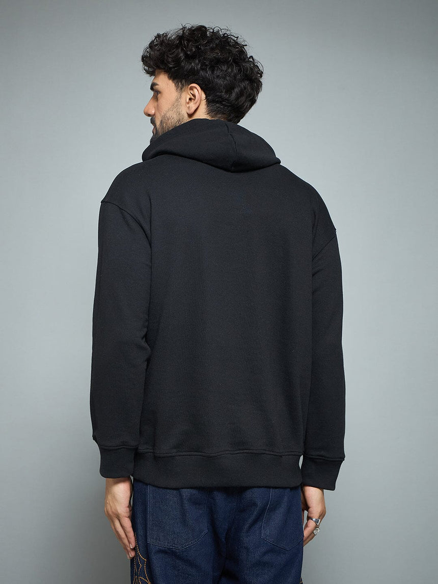 Black Nocturnal Oversized Hoodie Sweatshirts Fugazee