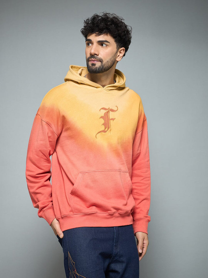 Sunrise Ombre Oversized Hoodie Sweatshirts Fugazee