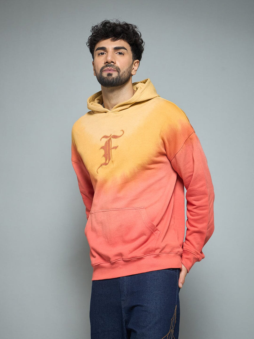 Sunrise Ombre Oversized Hoodie Sweatshirts Fugazee