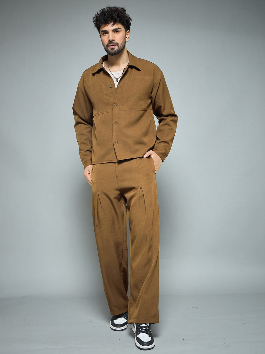 Tan Minimalist Korean Clothing Set Clothing Set Fugazee
