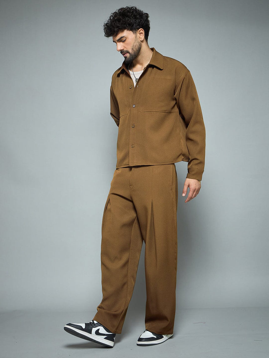 Tan Minimalist Korean Clothing Set Clothing Set Fugazee