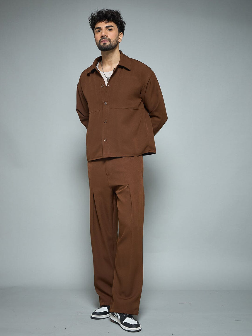 Brown Minimalist Korean Clothing Set Clothing Set Fugazee