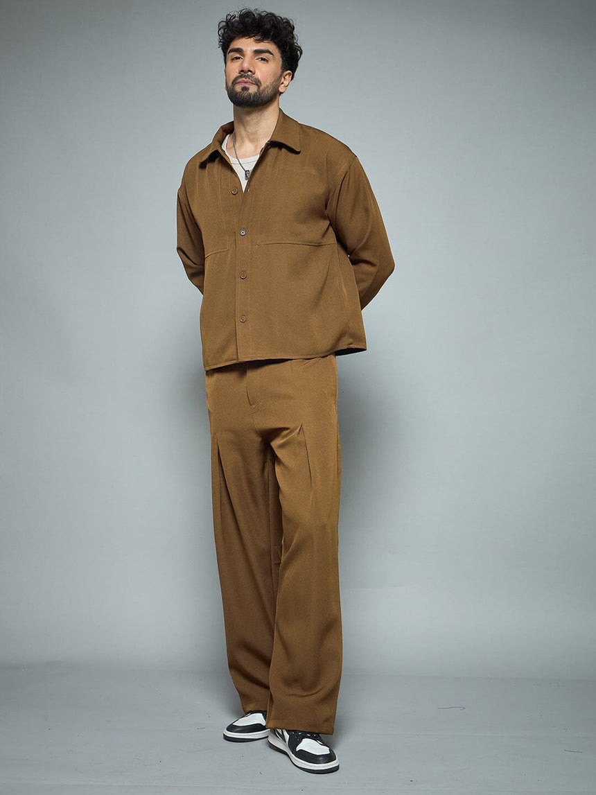 Tan Minimalist Korean Clothing Set Clothing Set Fugazee