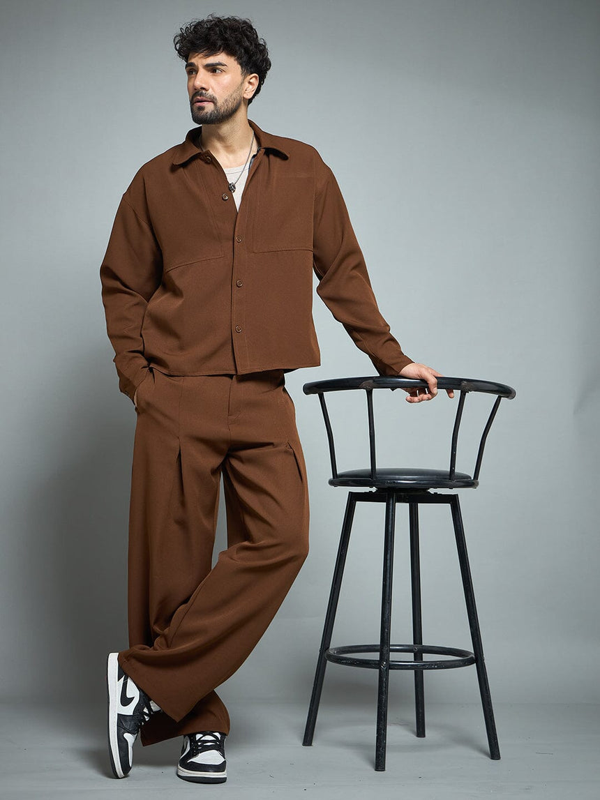 Brown Minimalist Korean Clothing Set Clothing Set Fugazee