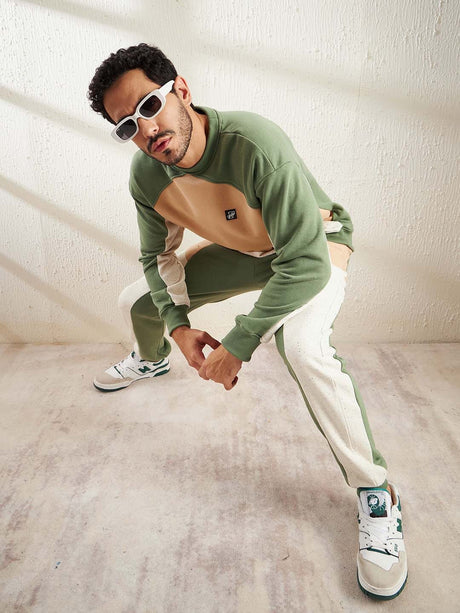 Mineral Green Cut And Sew Tracksuit Tracksuits Fugazee 