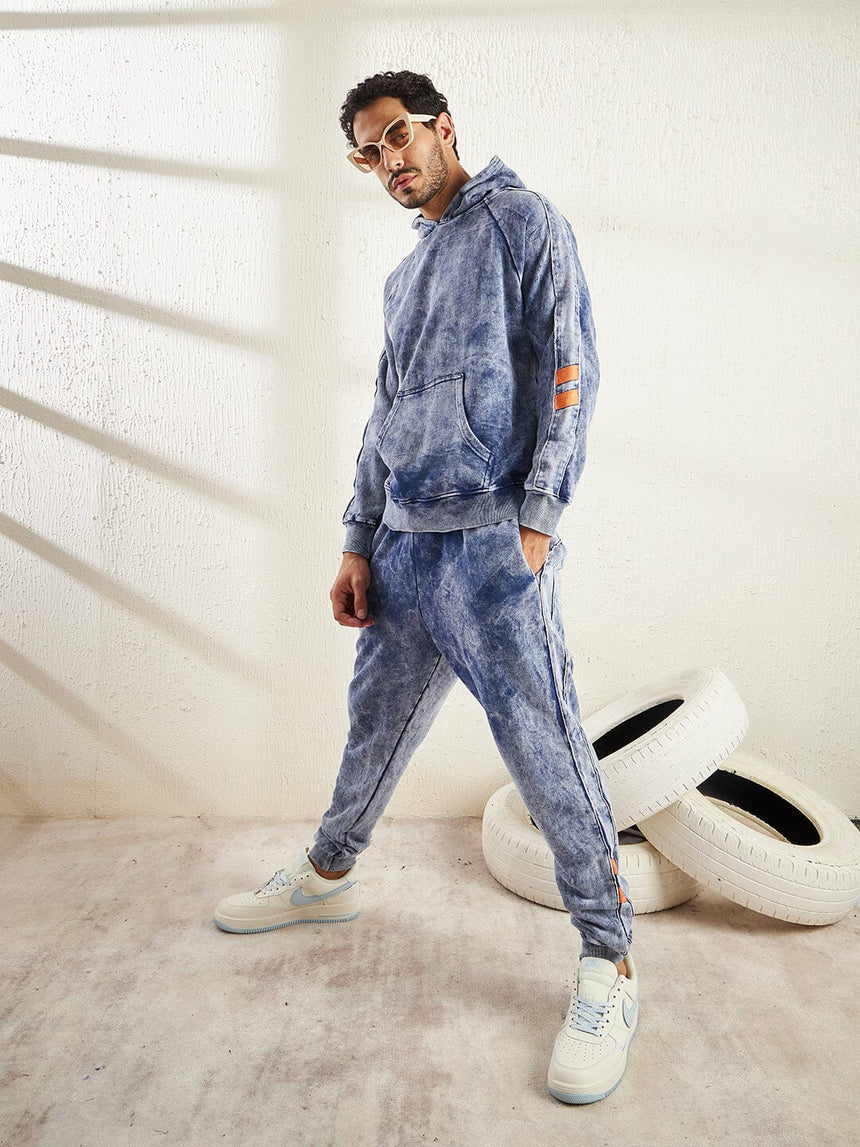 Indigo Oversized hooded Sweatshirt Sweatshirts Fugazee