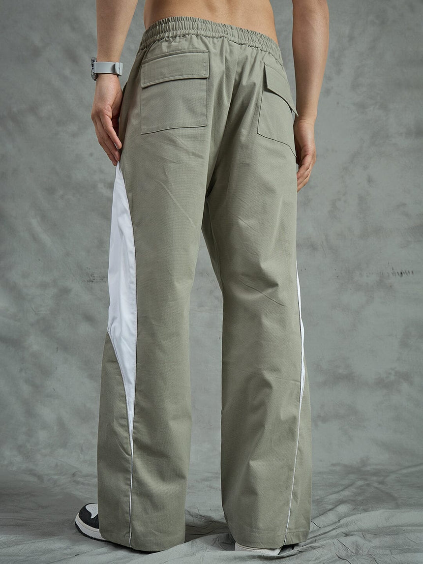 Sage Green Cut And Sew Trackpants Trackpants Fugazee