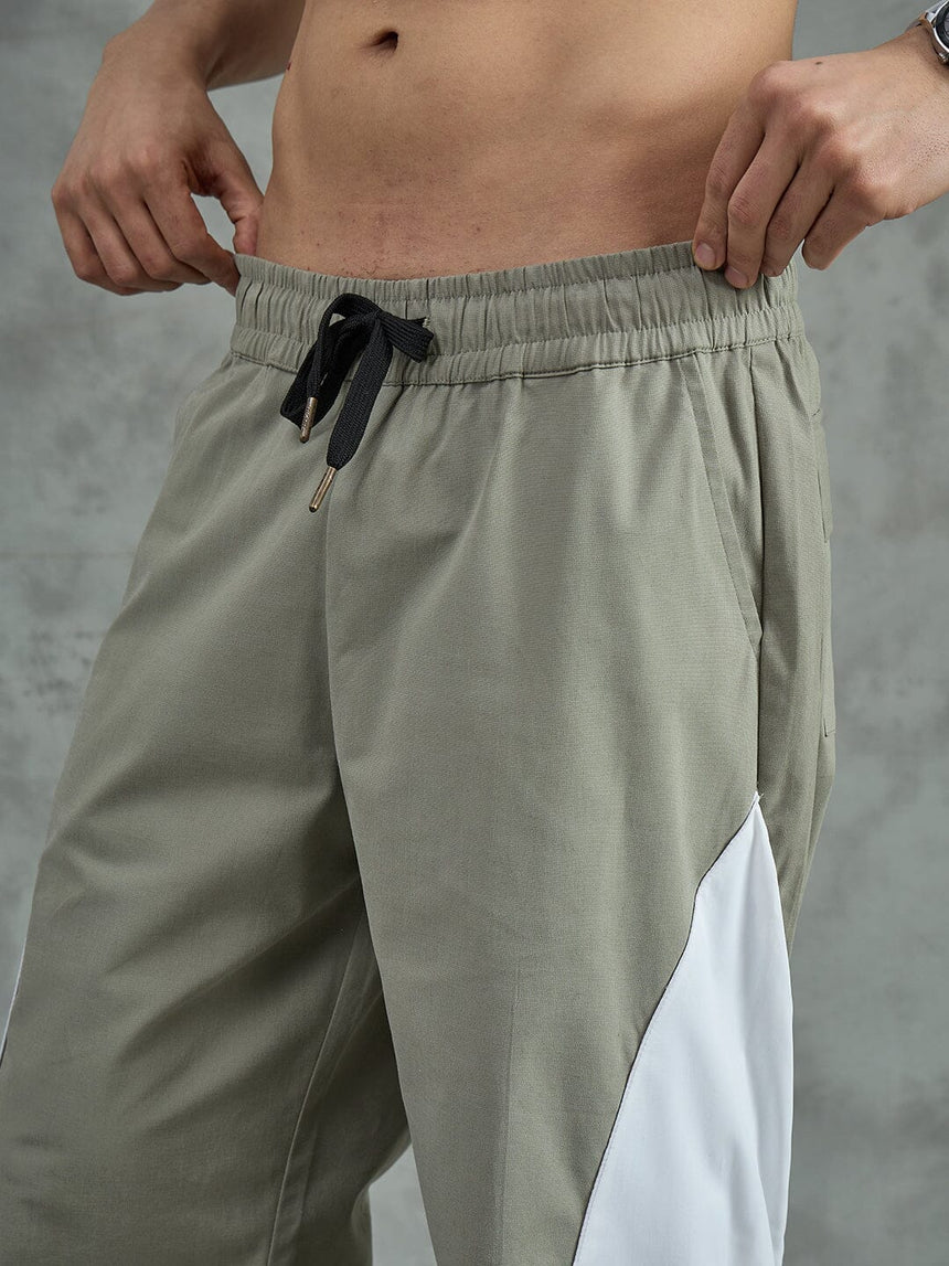 Sage Green Cut And Sew Trackpants Trackpants Fugazee