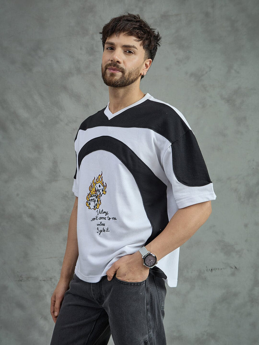 White Cut and Sew Embroidered T-Shirt T-shirts Fugazee