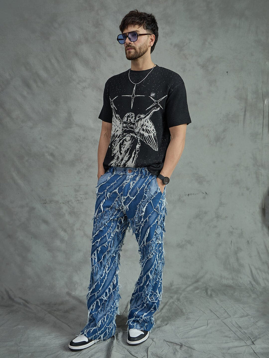 Black Fallen Angel T-Shirt T-Shirts Fugazee