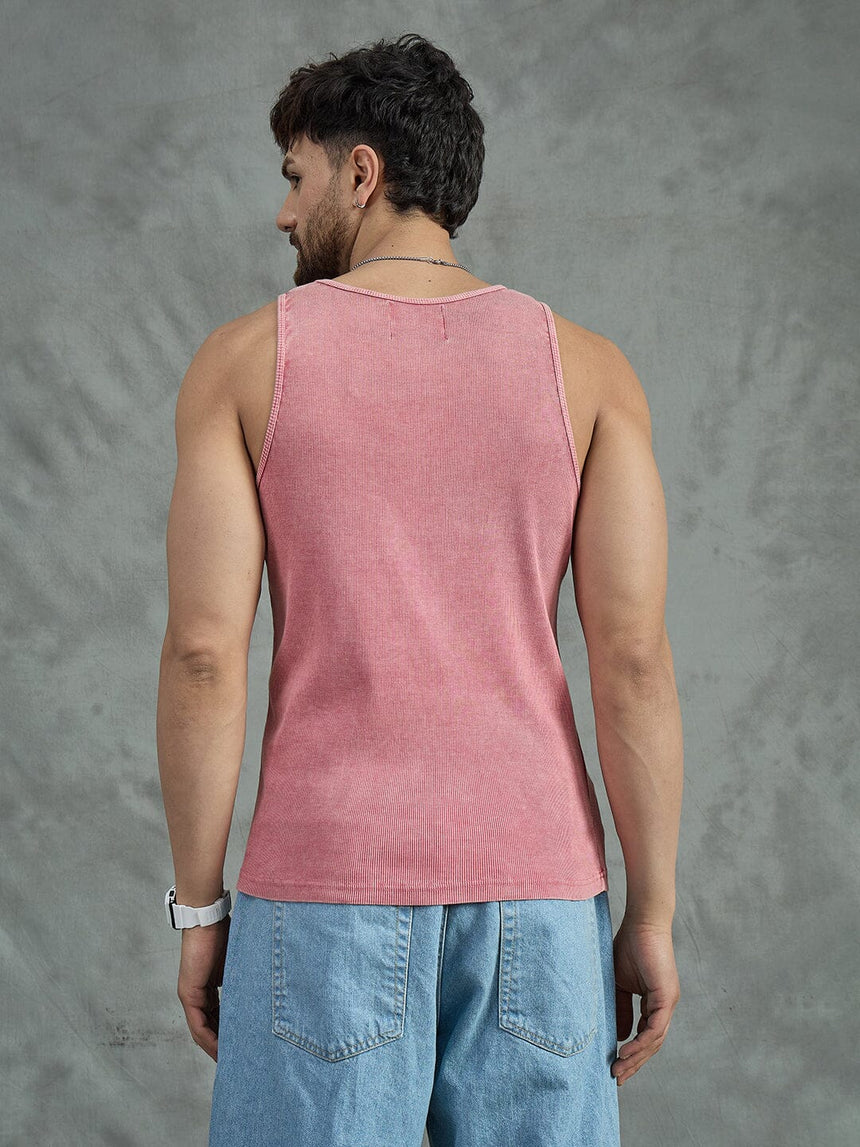 Amber Acid Ribbed Vest T-shirts Fugazee