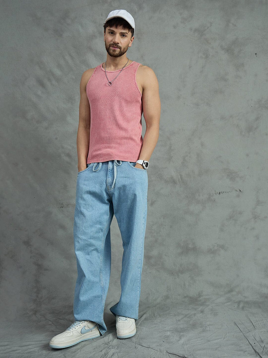 Amber Acid Ribbed Vest T-Shirts Fugazee