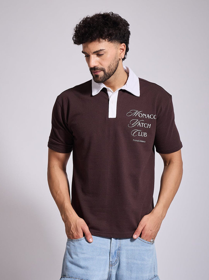 Brown Yatch Club Polo Tshirt T-Shirts Fugazee