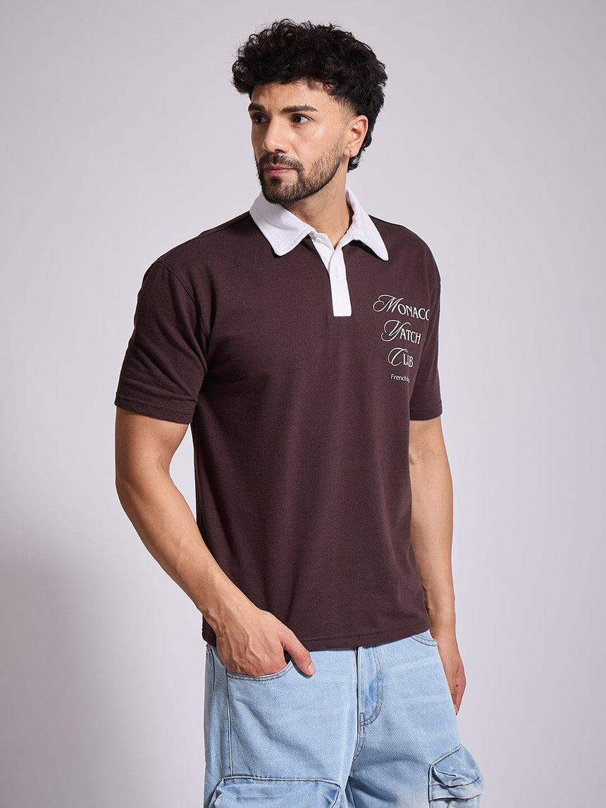 Brown Yatch Club Polo Tshirt T-Shirts Fugazee