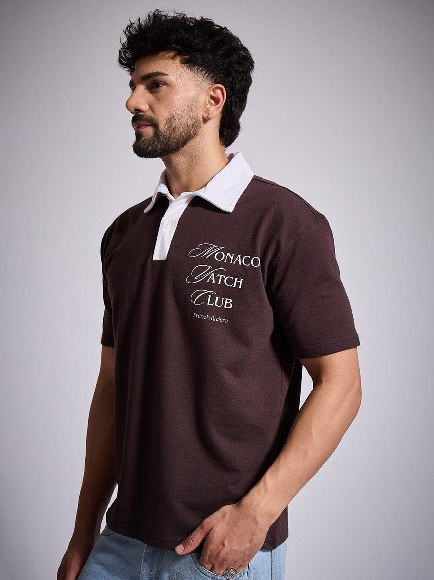 Brown Yatch Club Polo Tshirt T-Shirts Fugazee