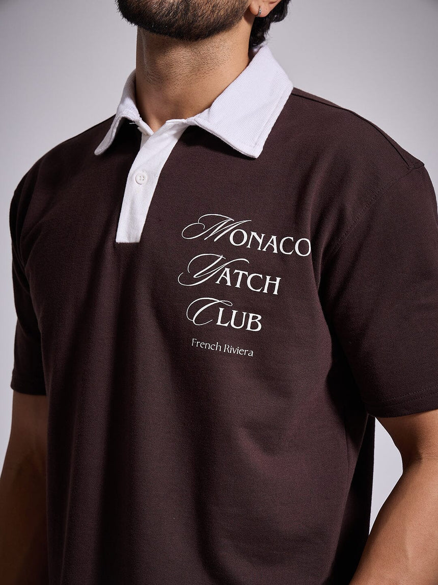 Brown Yatch Club Polo Tshirt T-Shirts Fugazee