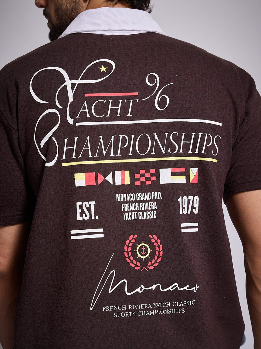 Brown Yatch Club Polo Tshirt T-Shirts Fugazee