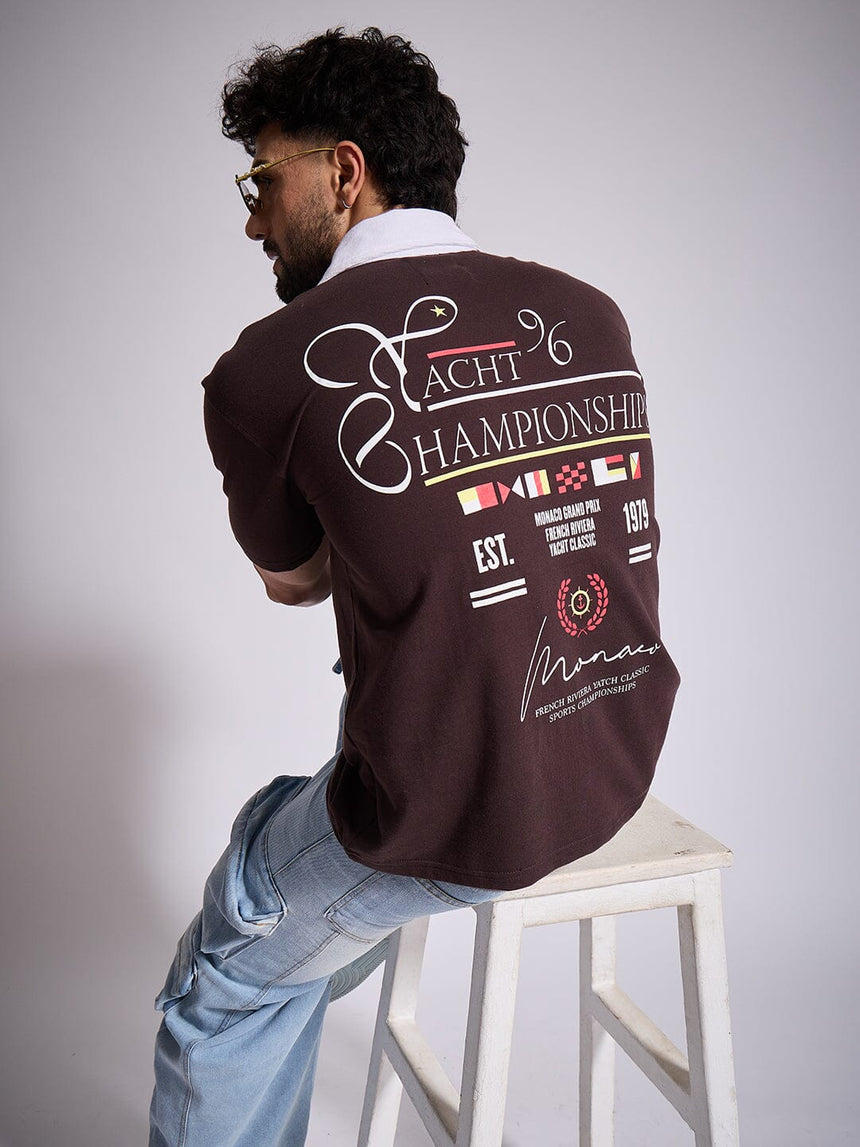 Brown Yatch Club Polo Tshirt T-Shirts Fugazee