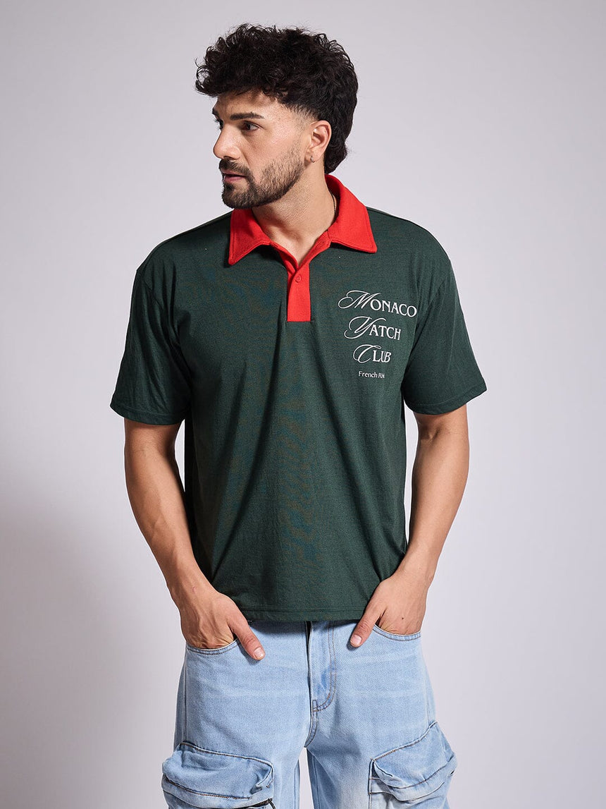 Olive Yatch Club Polo Tshirt T-Shirts Fugazee