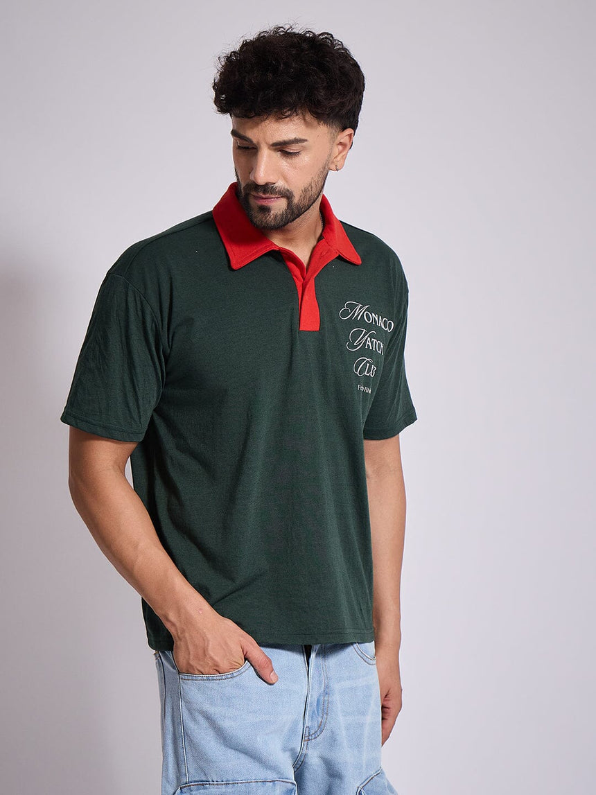 Olive Yatch Club Polo Tshirt T-Shirts Fugazee