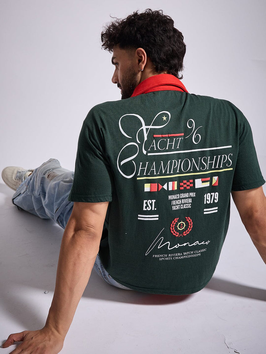 Olive Yatch Club Polo Tshirt T-Shirts Fugazee