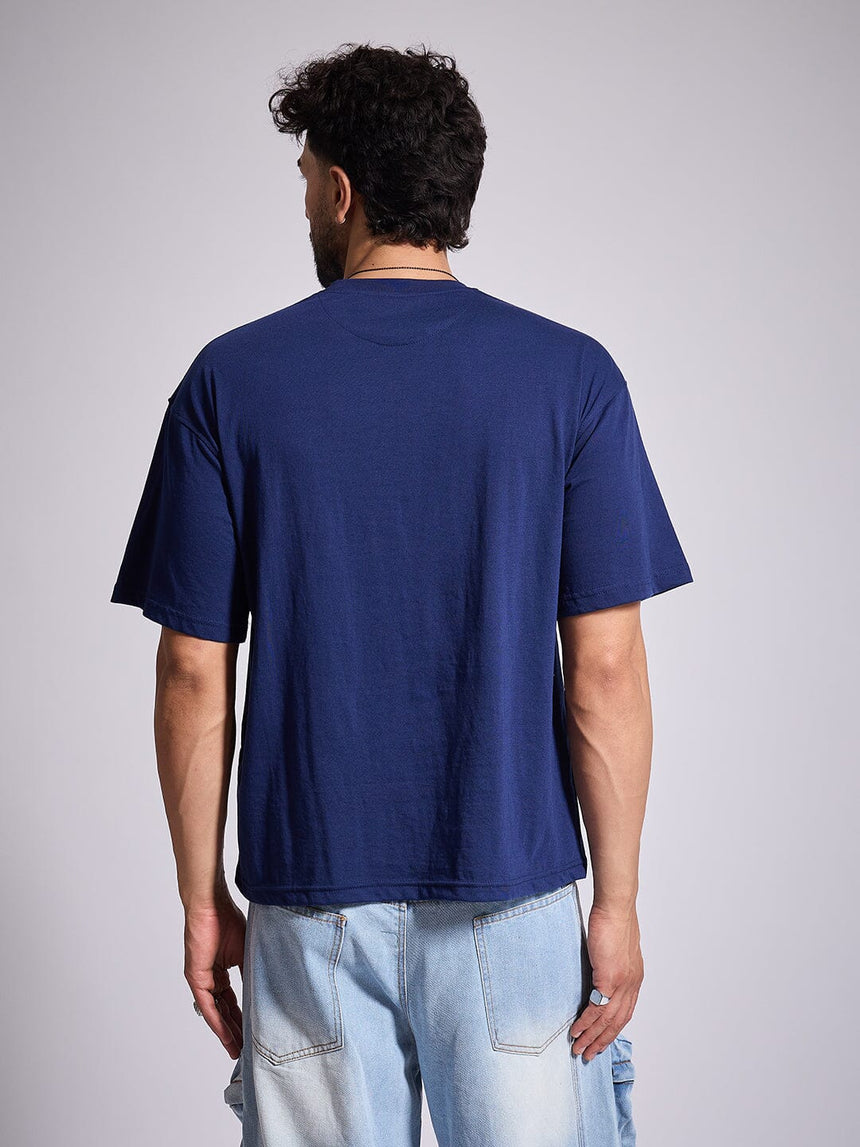 Navy Graphic Oversized Tshirt T-Shirts Fugazee