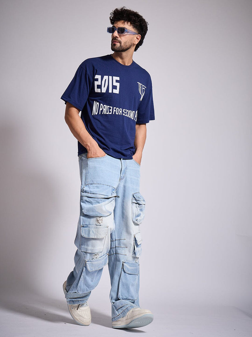 Navy Graphic Oversized Tshirt T-Shirts Fugazee
