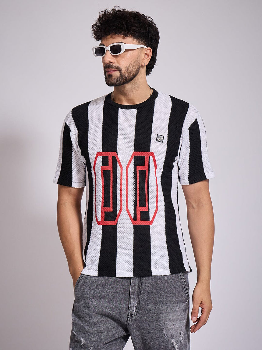Black & White Football Jersey Tshirt T-Shirts Fugazee