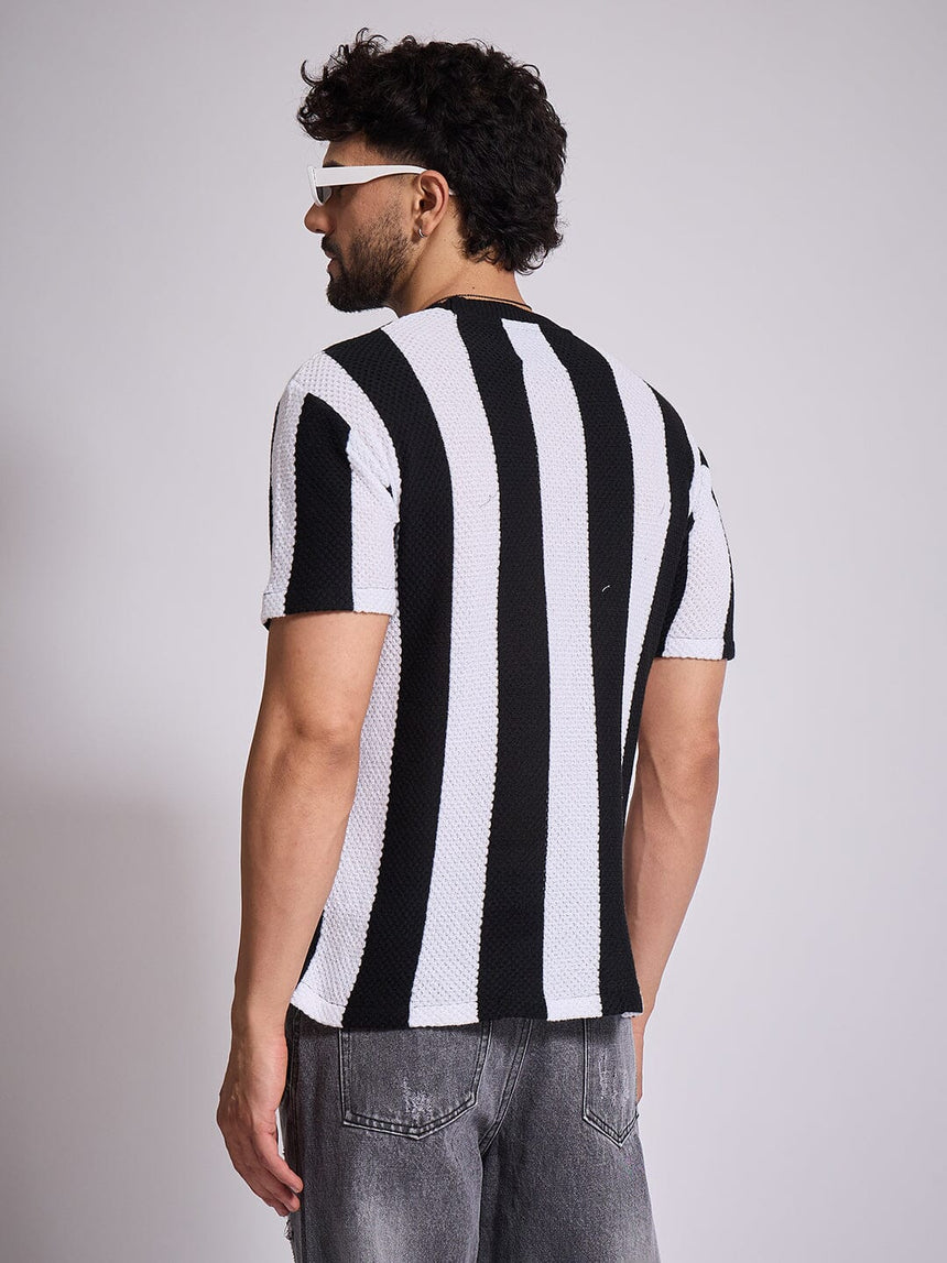 Black & White Football Jersey Tshirt T-Shirts Fugazee