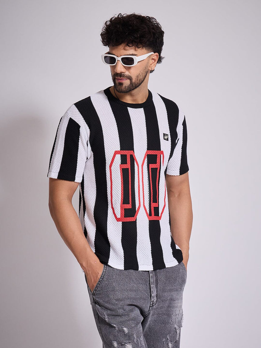 Black & White Football Jersey Tshirt T-Shirts Fugazee