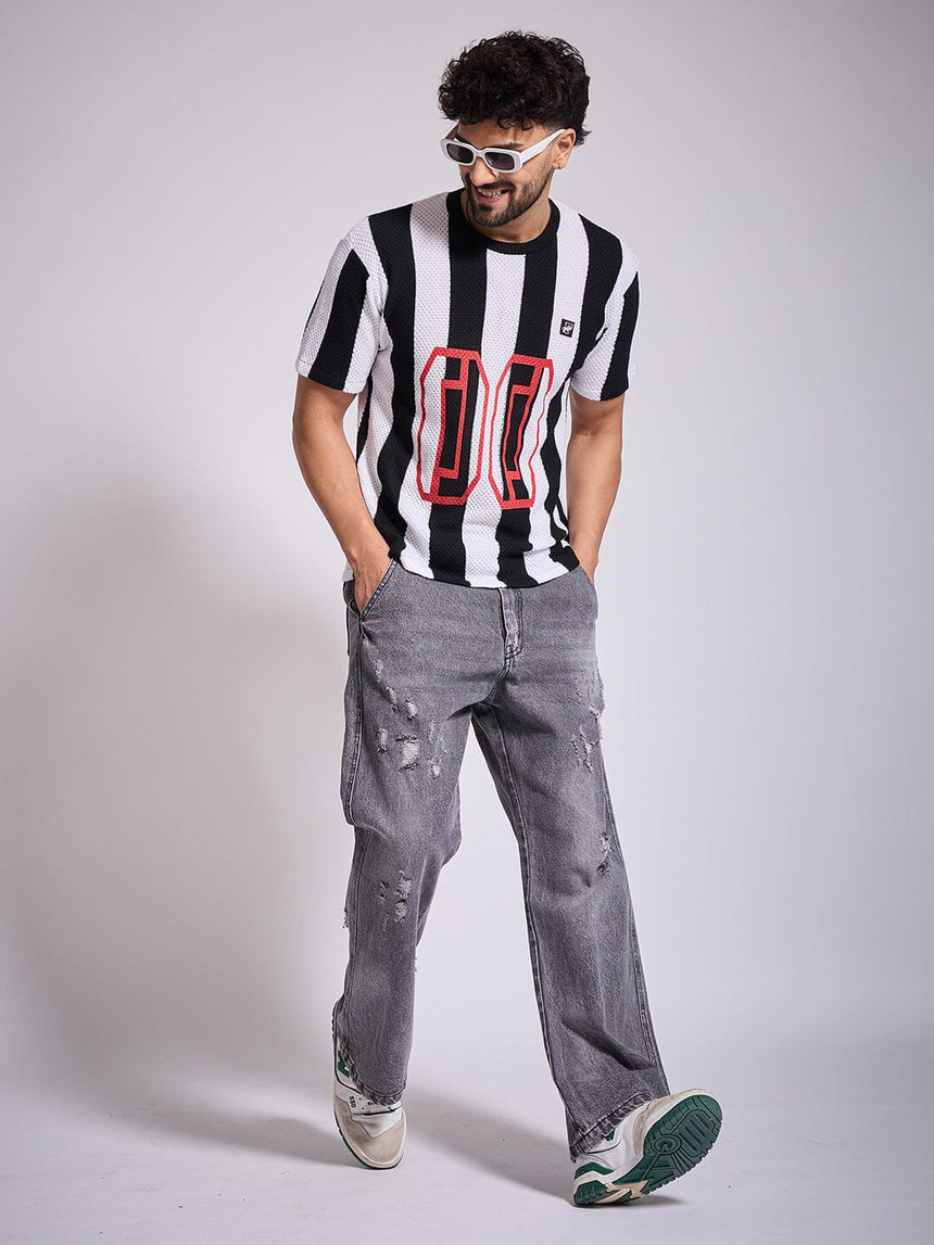 Black & White Football Jersey Tshirt T-Shirts Fugazee