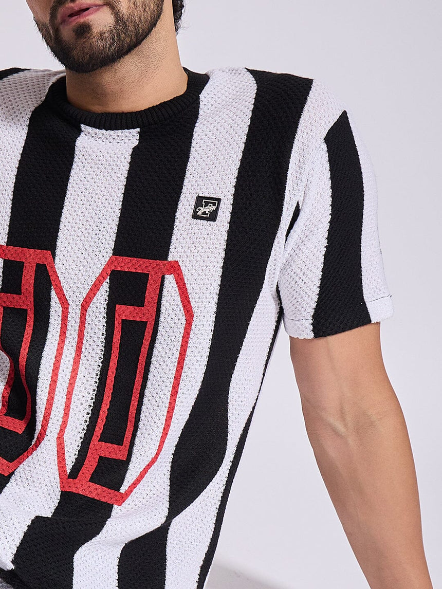 Black & White Football Jersey Tshirt T-Shirts Fugazee