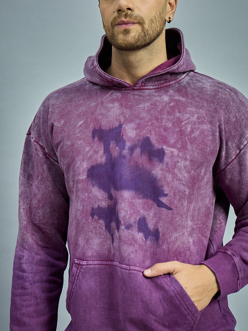 Purple Acid Ombre Graphic Hoodie Sweatshirts Fugazee