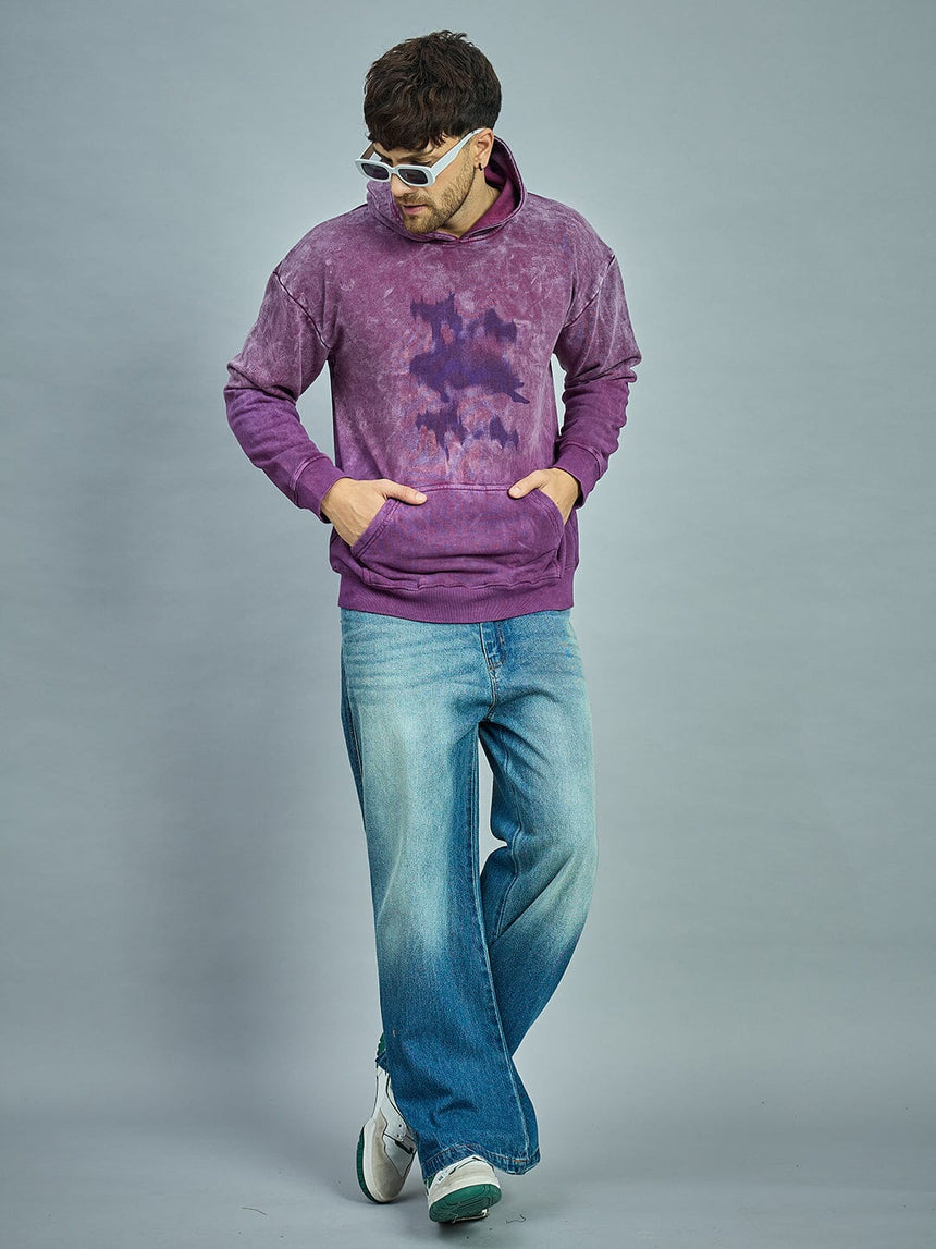 Purple Acid Ombre Graphic Hoodie Sweatshirts Fugazee