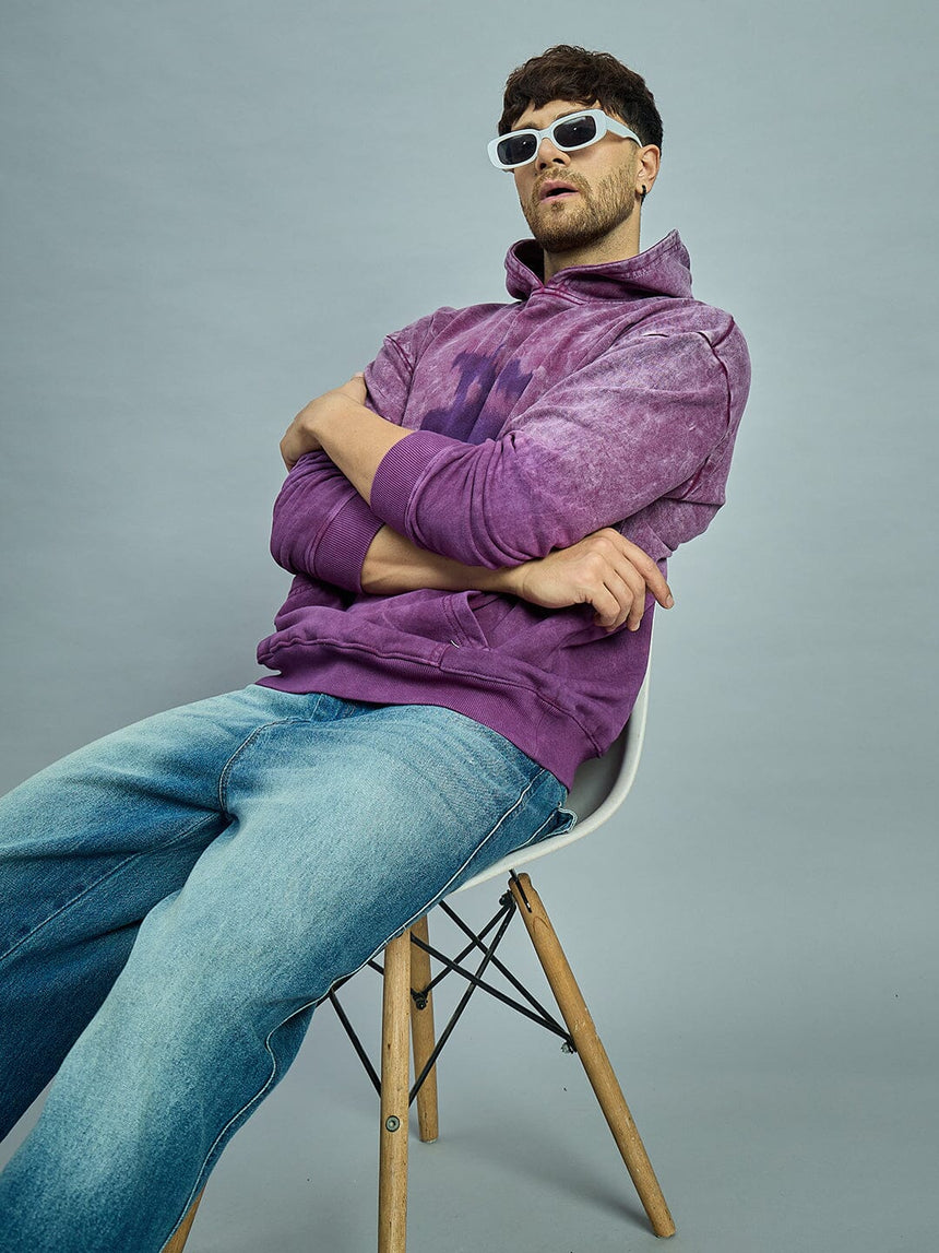 Purple Acid Ombre Graphic Hoodie Sweatshirts Fugazee