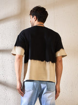 Black & White Ombre Dye Oversized Tshirt T-shirts Fugazee 