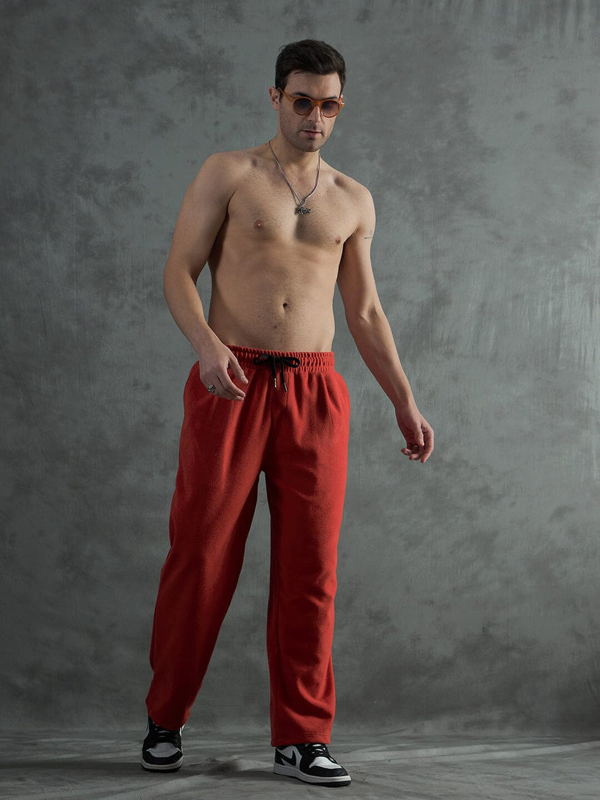 Orange Inmate Polar Fleece Trackpants Trackpants Fugazee