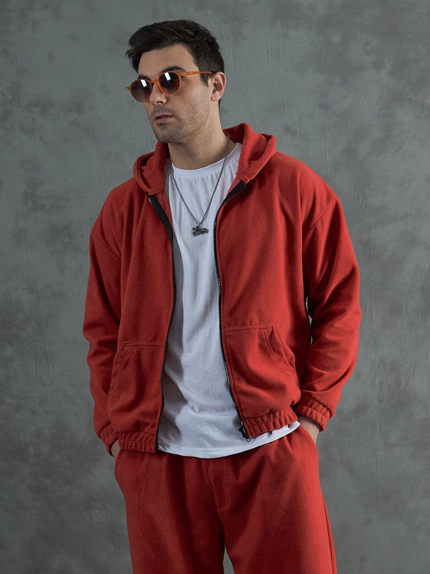 Orange Inmate Polar Fleece Hoodie Sweatshirts Fugazee