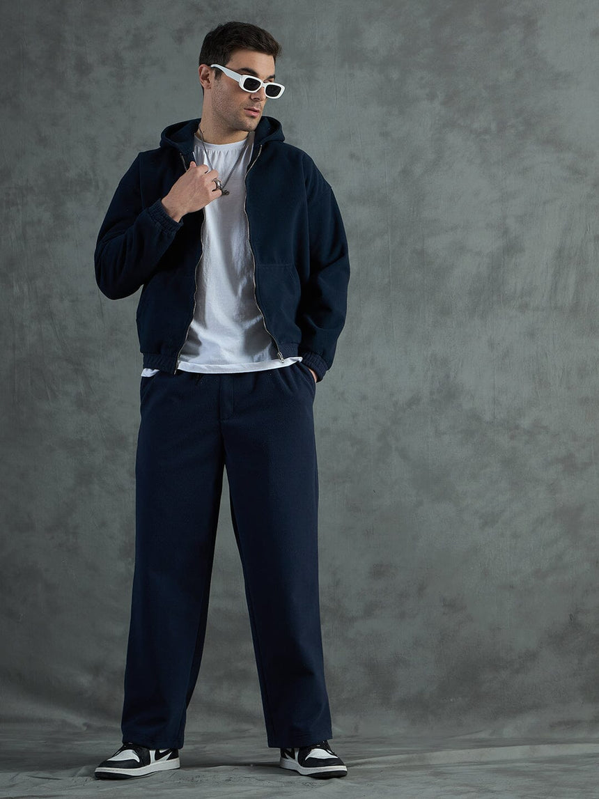 Navy Minimalist Polar Tracksuit Tracksuits Fugazee