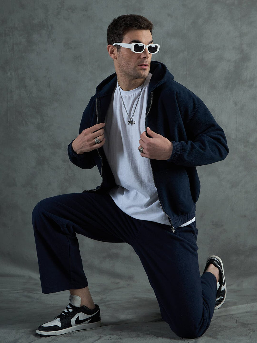 Navy Minimalist Polar Tracksuit Tracksuits Fugazee