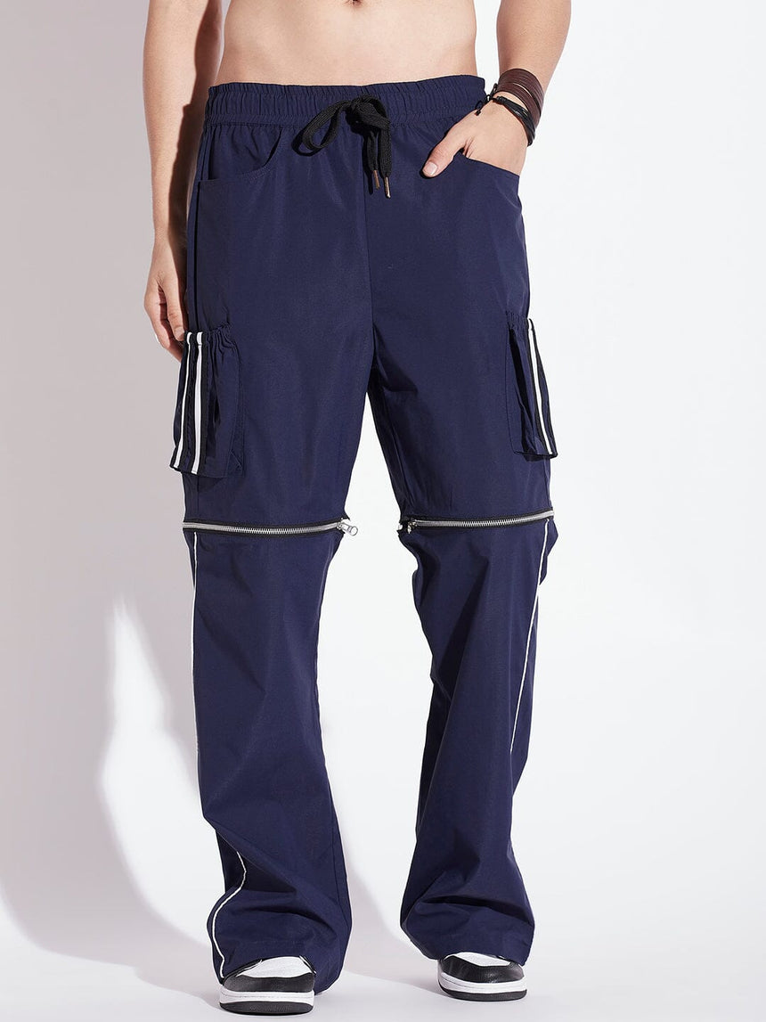 Navy Detachable Baggy Trackpant Trackpants Fugazee
