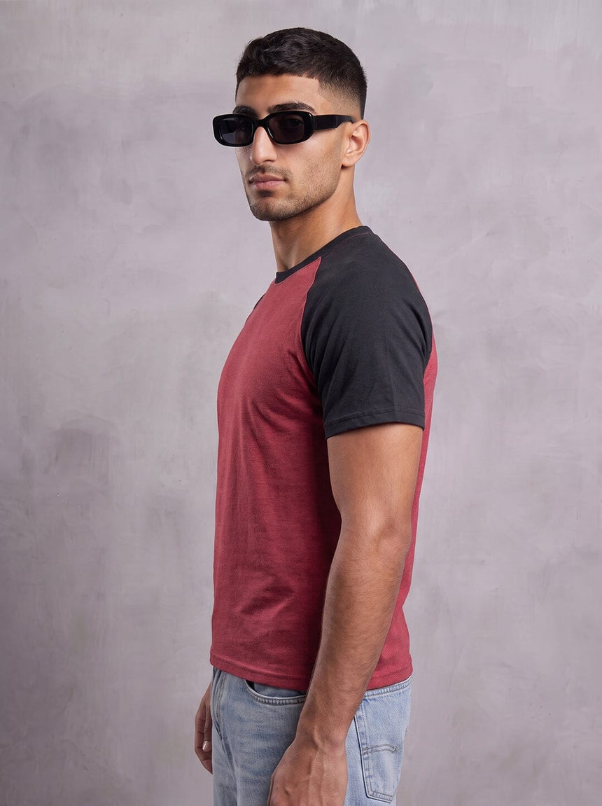 Rust Melange Raglan Cropped Tshirt T-Shirts Fugazee