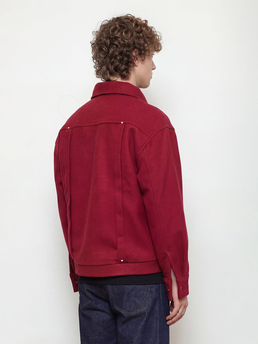 Maroon Fireman Clasp Woollen Jacket Jackets Fugazee