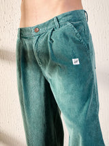Sea Blue Slouchy Korean Corduroy Pants Trousers Fugazee 