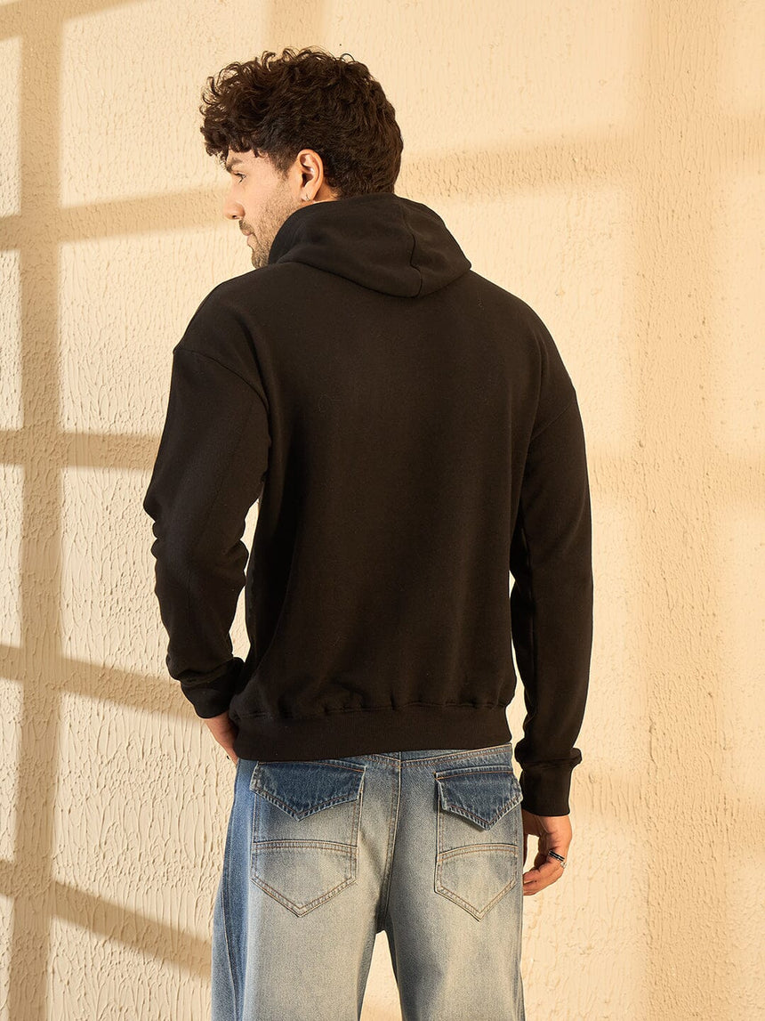 Black Fangs Embroidery Oversized Hoodie Sweatshirts Fugazee