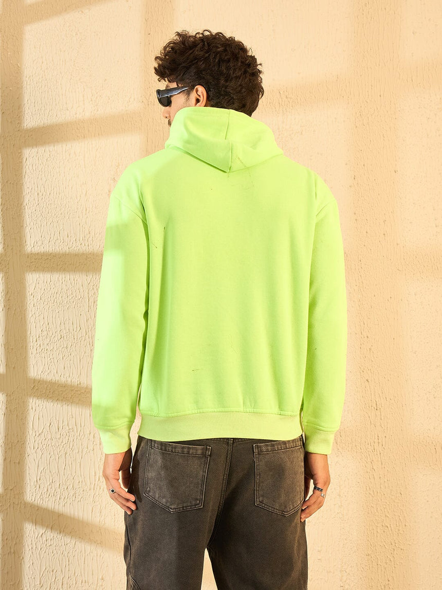 Neon Fangs Embroidery Oversized Hoodie Sweatshirts Fugazee