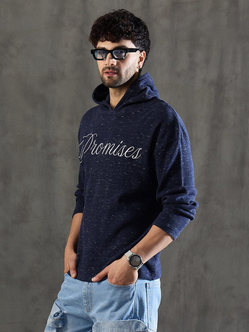 Navy Slub Hooded Longsleeve Tee T-Shirts Fugazee