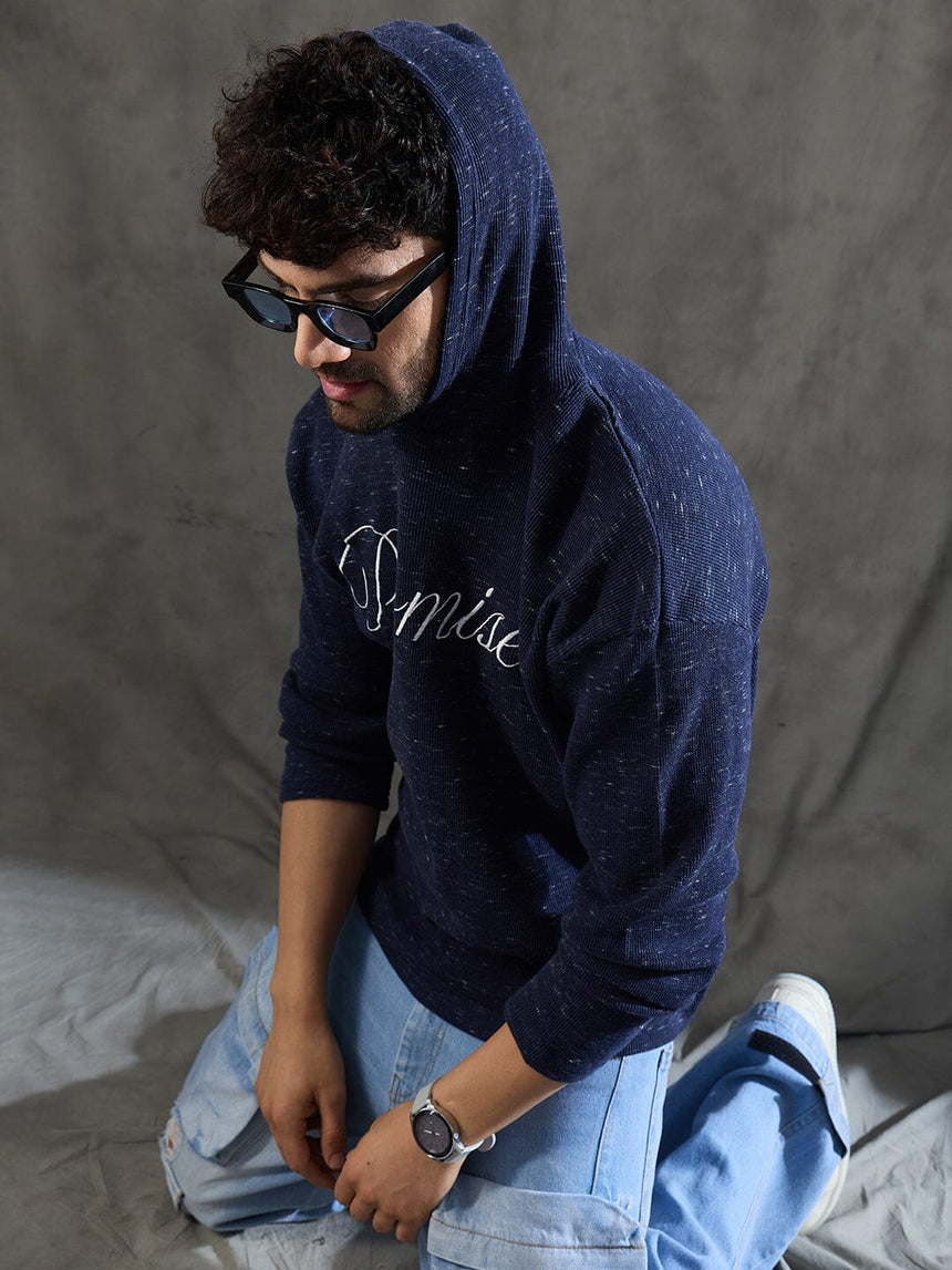 Navy Slub Hooded Longsleeve Tee T-shirts Fugazee