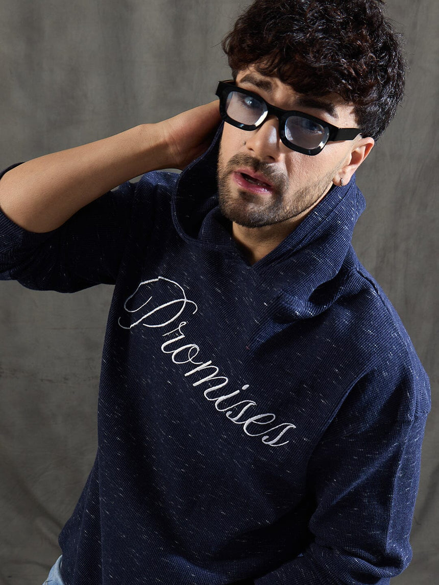 Navy Slub Hooded Longsleeve Tee T-Shirts Fugazee