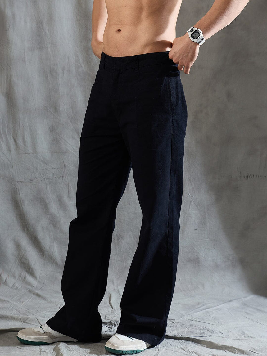 Black Highwaisted Bell Bottom Trousers Trousers Fugazee